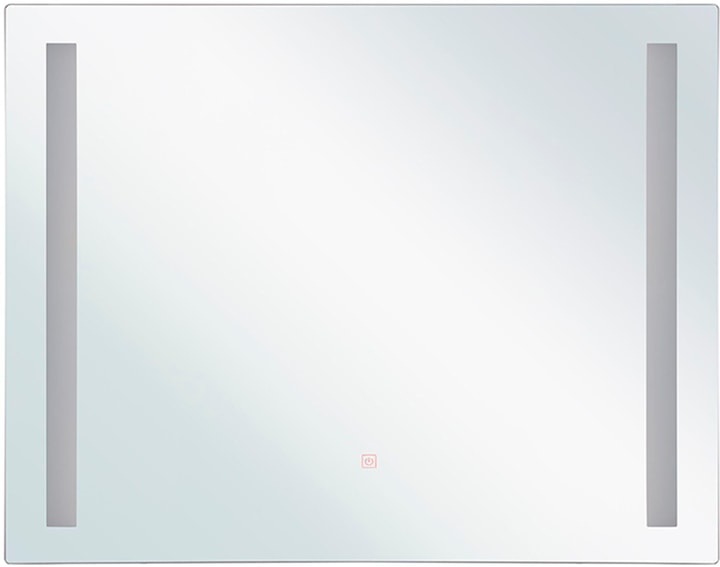 Beliani Badspiegel mit LED-Beleuchtung rechteckig 60 x 70 cm LIRAC