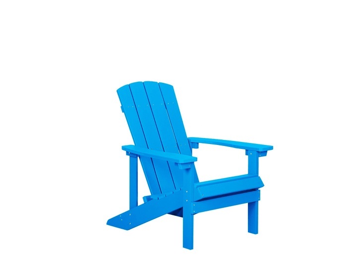 Beliani Gartenstuhl blau Kunstholz ADIRONDACK