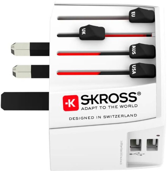 Skross World Travel Adapter MUV USB (2xA) CH Version Reiseadapter