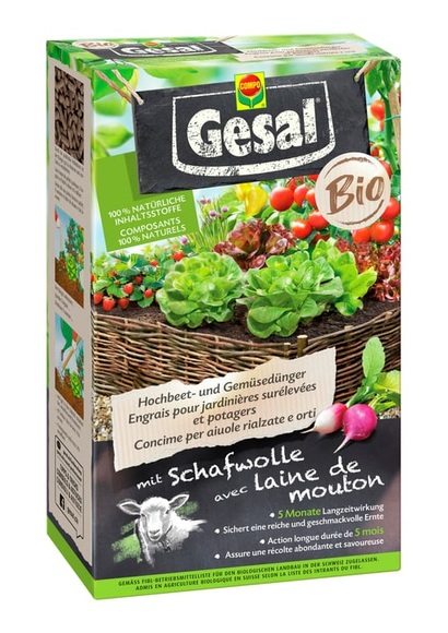 Compo Gesal BIO Hochbeet- & Gemüsedünger, 750 g Feststoffdünger
