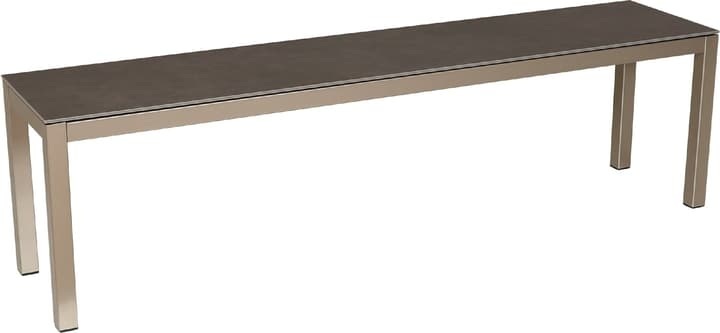 LOCARNO, 200 cm, Gestell Polar Silber, Platte Keramik Gartenbank