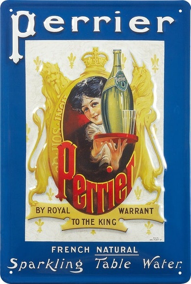 Werbe-Blechschild Perrier