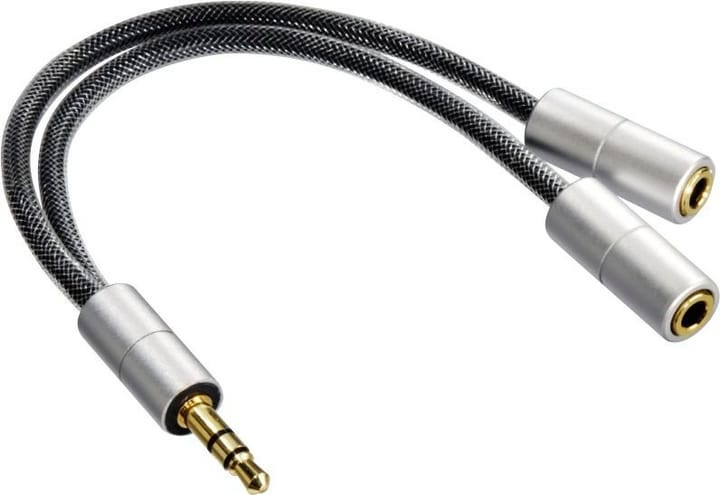 Hama Klinkenadapter 'AluLine'; 3;5-mm-Steck. - 2x 3;5-mm-Kuppl. Klinke; stereo Audio Adapter