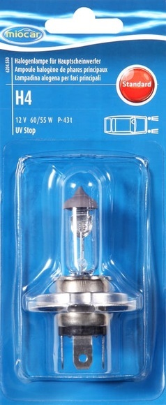 Miocar Halogenlampe H4 Standard Autolampe