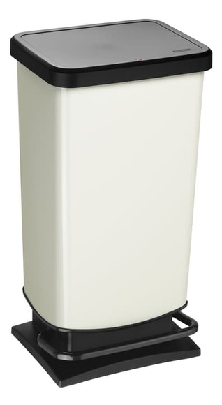 rothopro Tretabfalleimer Volumen 40 l, BxHxT 353 x 676 x 295 mm weiß
