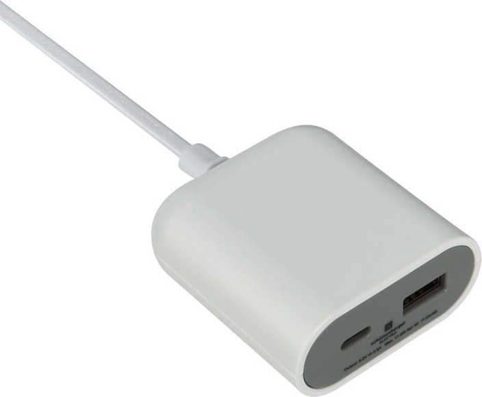 Mio Star Dual USB Extension Cord (1x Usb-C; 1x Usb-A; 3m) ? weiss/grau Usb- Verlängerungskabel