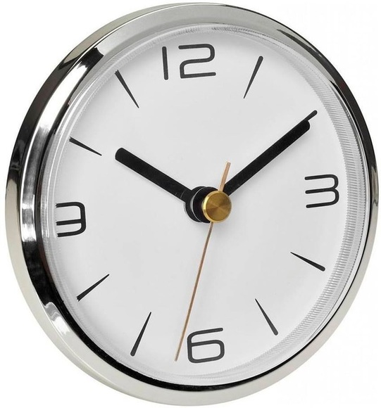TFA Dostmann Quarz-Wanduhr Ø 9 cm, Aluminium