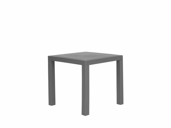 Beliani Gartentisch Rattanoptik graphitgrau 80 x 80 cm FOSSANO