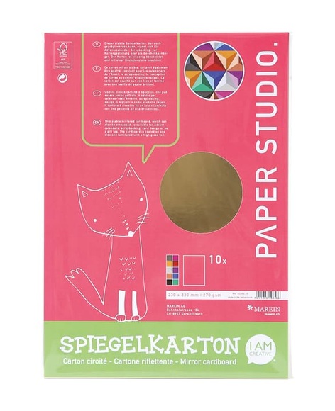 Spiegelkarton 23 x 33 cm, 10 Blatt