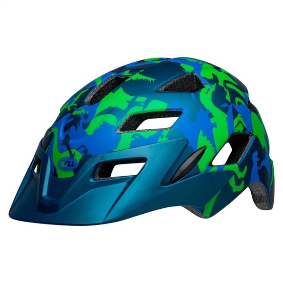 Bell Sidetrack Child Helm matte blue camosaurus