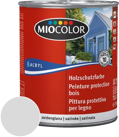 Miocolor Holzschutzfarbe Lichtgrau 750 ml