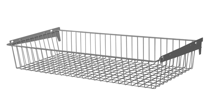 Drahtkorb mit Trägern weiss