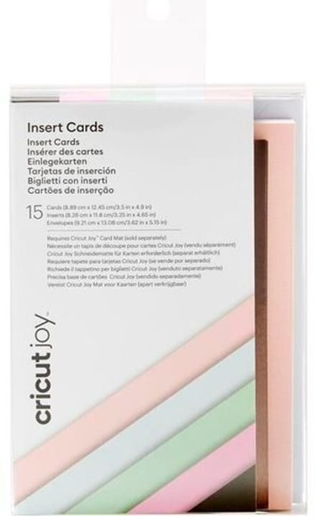Cricut Blankokarte Joy Braun/Rosa/Hellgrau; 15 Stück Kopierpapier