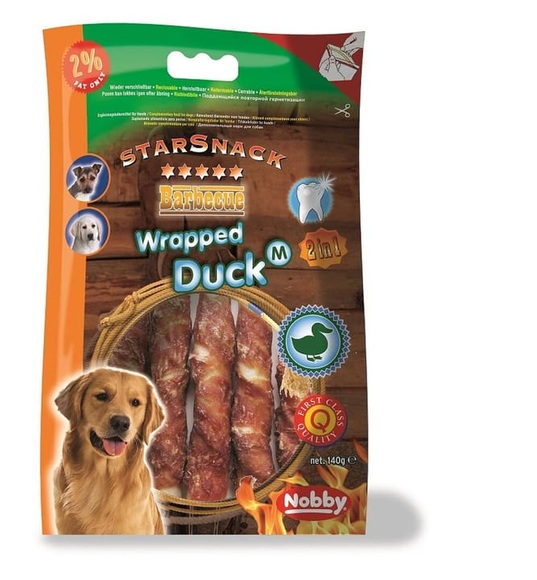 StarSnack Wrapped Duck, 140 g Barbecue M Hundeleckerli