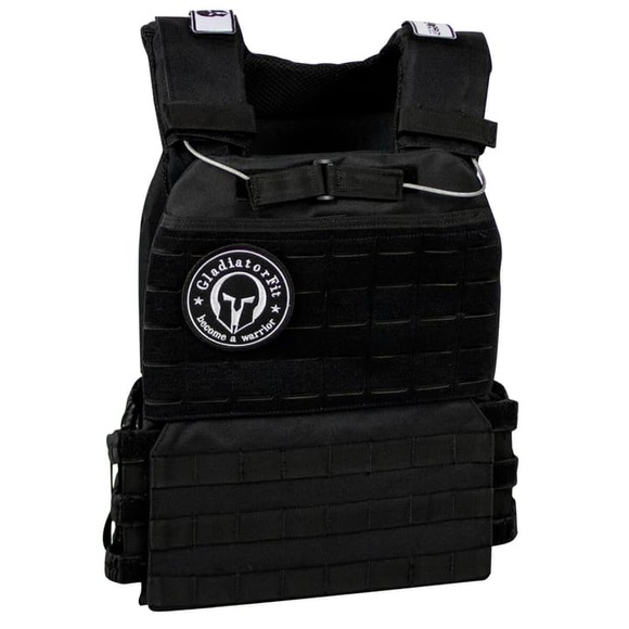 GladiatorFit Gewichtsweste mit Plakette : Schwarz 1.5 KG Gewichtsweste