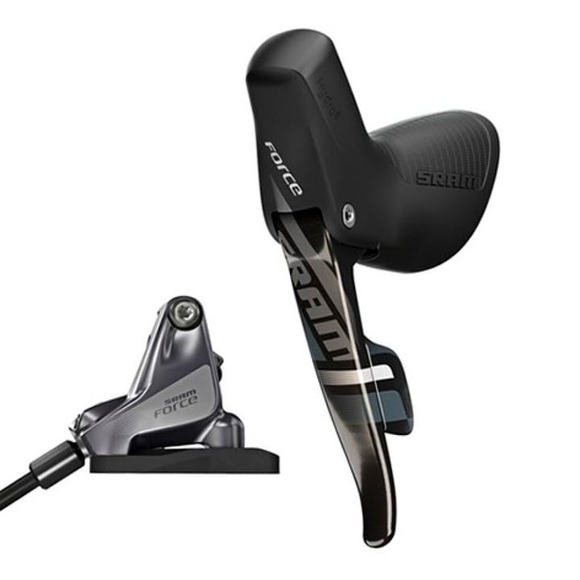SRAM Force 22 Hydraulische Scheibenbremse Vorne mit Schalthebel Flat Mount black 2020 Scheibenbremsen komplett