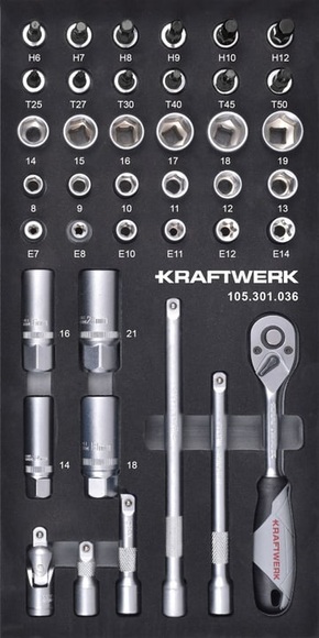 KRAFTWERK Umschaltknarrensatz Einlage Werkzeugkoffer