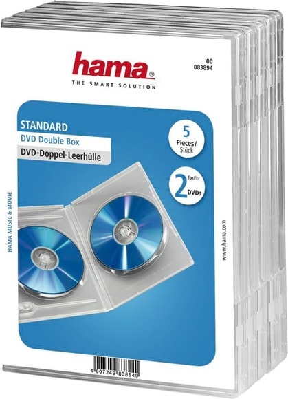 Hama 83894 DVD Double Slim BOX - (Transparent)
