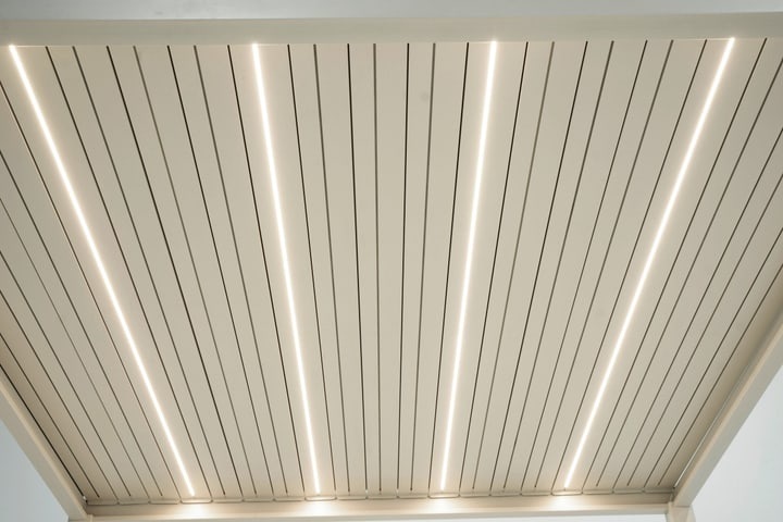 Solar LED-Lamelle, weiss