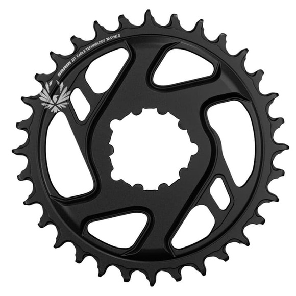 SRAM X-Sync Eagle CF Kettenblatt 6mm 12-fach schwarz 32 Zähne 2019 Kettenblätter