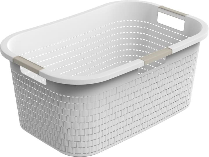 Rotho COUNTRY Wäschekorb 40l, Kunststoff (PP) BPA-frei, weiss