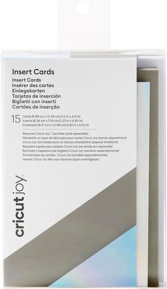 Cricut Blankokarte Joy Dunkelgrau/Hellgrau; 15 Stück Kopierpapier