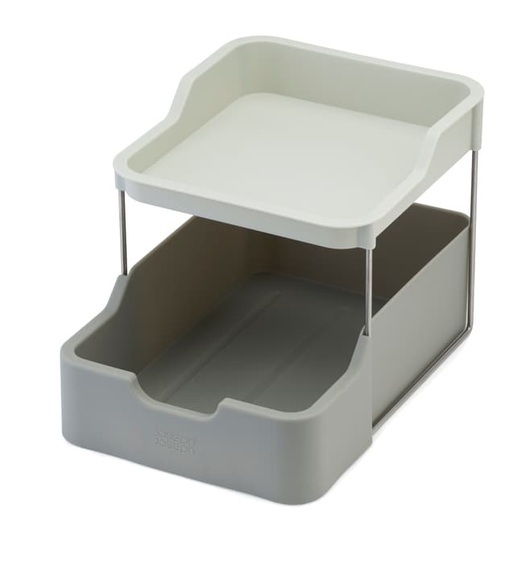 Joseph Joseph - DUO 2-stufiger Schrankorganisator mit Schublade - Grau