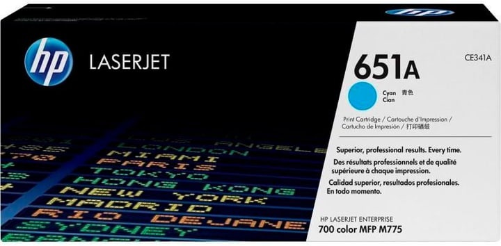 Original Tonerpatrone cyan HP No. 651A,CE341A