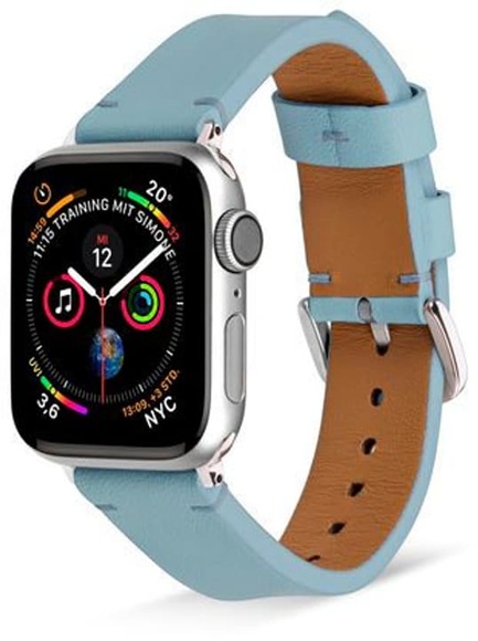 Artwizz WatchBand Leather - Armband (Light Blue)