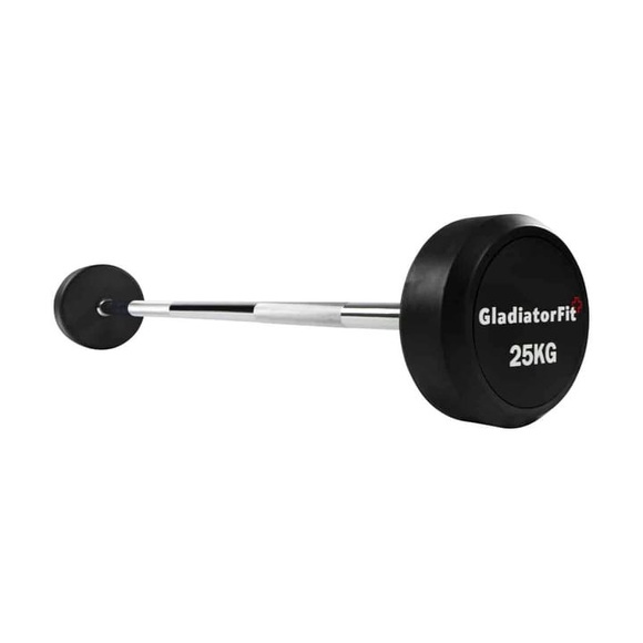 GladiatorFit Langhantel Gummi : 25 KG Langhantel