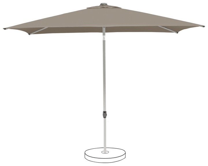 Suncomfort by Glatz POP UP Light taupe 250 x 300 cm Mitellstockschirm