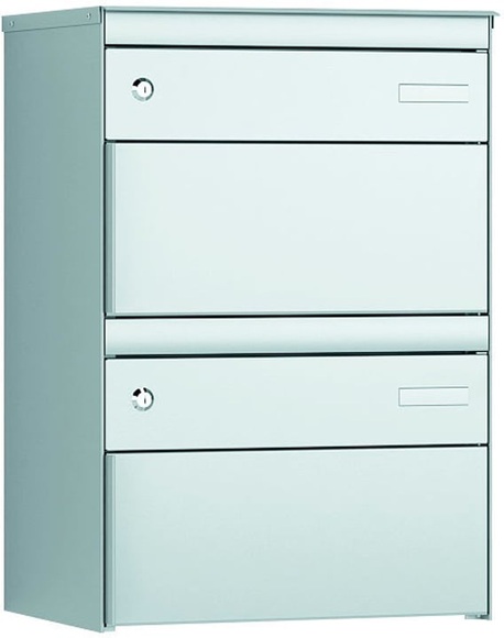 Stebler 2er Briefkasten S:13 RAL 9006/9006