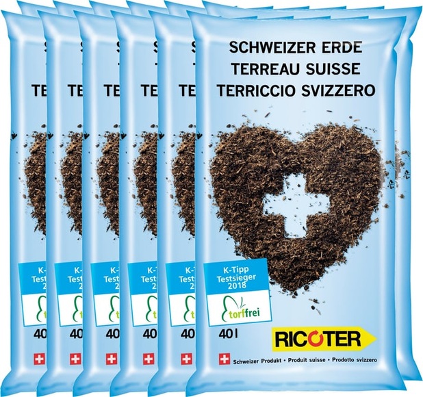 Ricoter Schweizer Erde, 12 x 40 l Universalerde