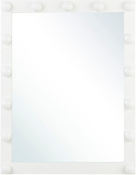 Beliani Badspiegel mit LED-Beleuchtung rechteckig 50 x 60 cm ODENAS