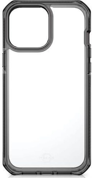 ITSkins - iPhone 13 Mini / iPhone 12 Mini Supreme Clear Hardcase Hülle Antimikrobiell (Fallschutz 4.5 Meter) - Transparent / Schwarz