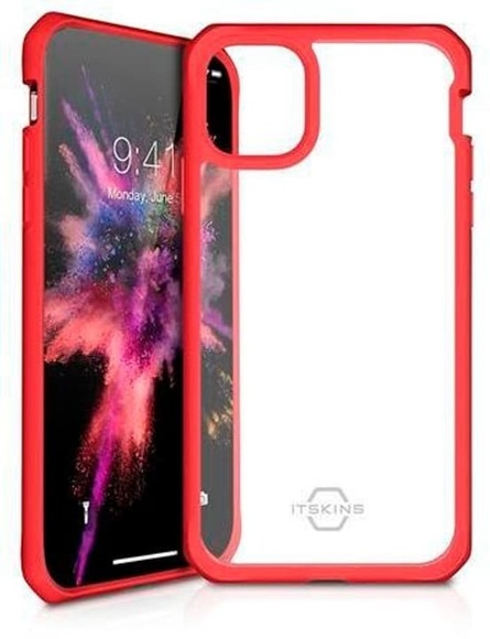 Itskins Hard Cover Hybrid Solid plain red transparent Hülle