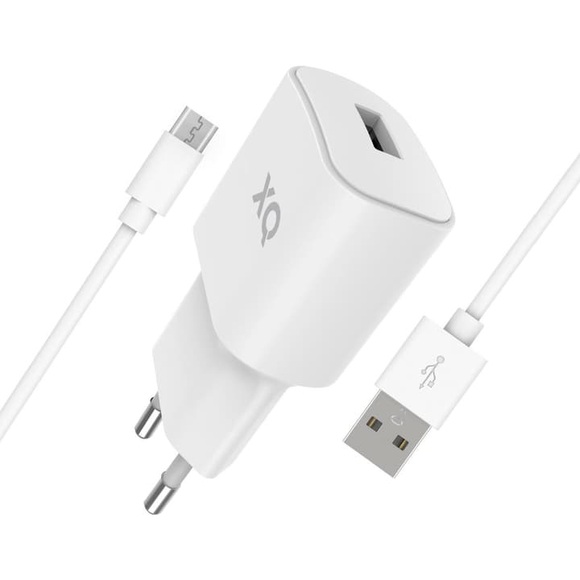Xqisit Travel Charger 2.4A Single USB EU- Micro US Ladegerät
