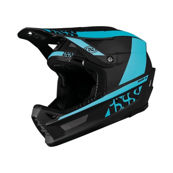 IXS Xult DH Helm schwarz/türkis 2022 53-56cm Downhill Helme