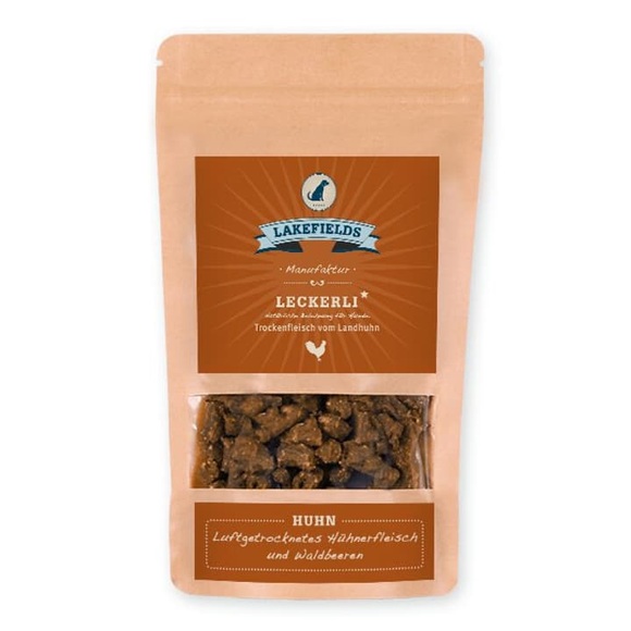 Lakefields Leckerli Trockenfleisch Huhn, 150 g Hundeleckerli