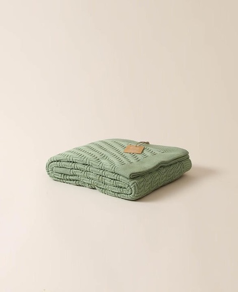 Esmée Fischgrät Decke, Grün Bettdecke für Babys