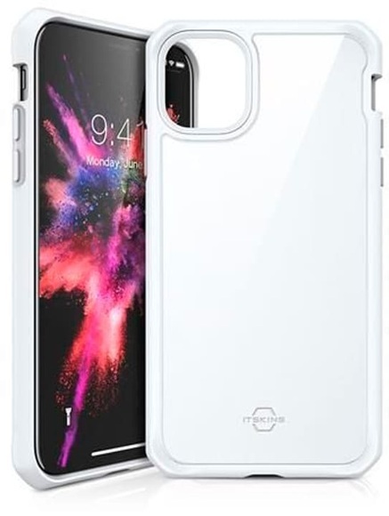 ITSkins - iPhone 11 Pro Hybrid Glass Schutz Hardcase Hülle (Fallschutz 2 Meter) - Weiss