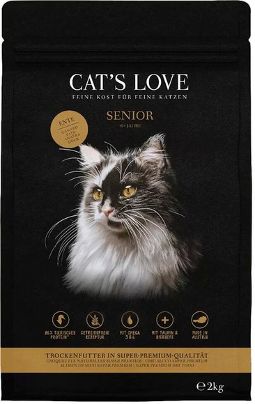 Cat's Love Trockenfutter Senior Ente, 2 kg