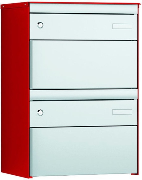 Stebler 2er Briefkasten S:13 RAL 3000/9006
