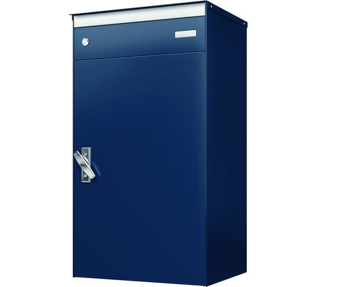 Stebler Briefkasten mit Paketschliessfach s:box17 Saphirblau/Blau