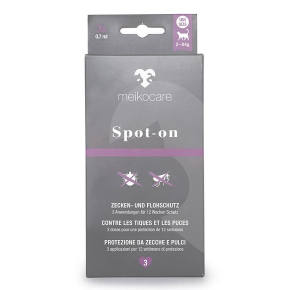meikocare Spot-On Katze, 3x 0.7 ml Ungezieferschutztropfen