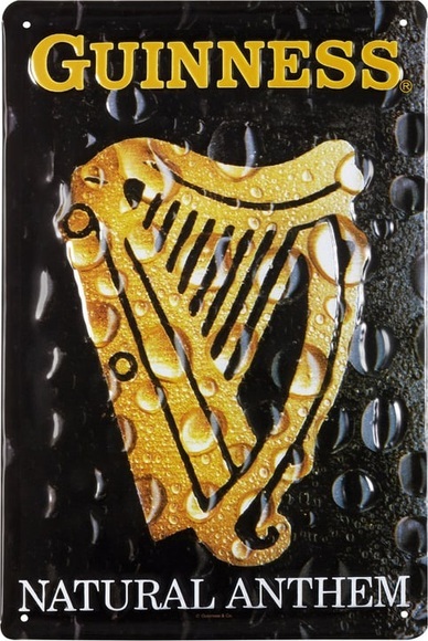 Werbe-Blechschild Guiness Natural Anthem