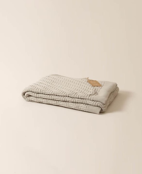 Esmée Fischgrät Decke, Taupe Bettdecke für Babys Grau