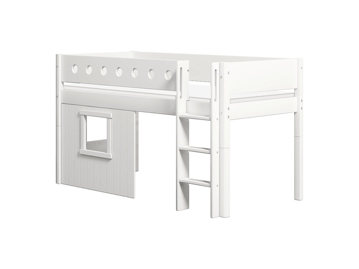 Halbhochbett mit Baumhaus WHITE