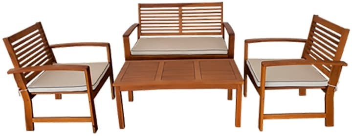 acamp Loungeset »Kreta Braun, 4 Sitzer«