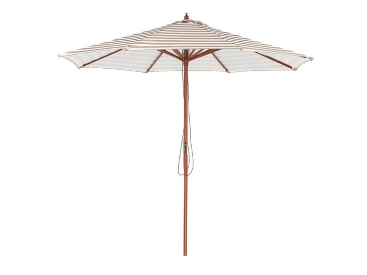Beliani Sonnenschirm Ø260 cm beige/weiß FERENTILLO